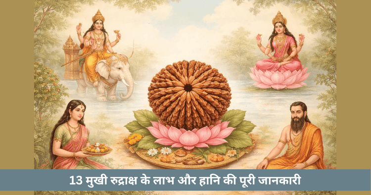 13 मुखी रुद्राक्ष के फायदे, नुकसान और धारण विधि