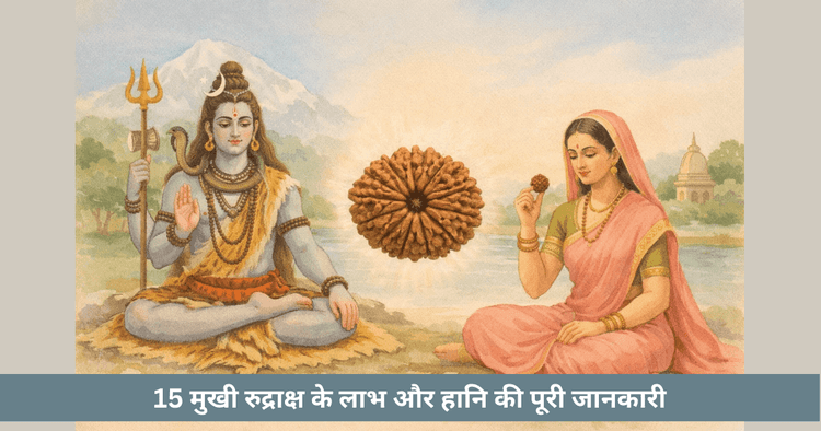 15 मुखी रुद्राक्ष लाभ, महत्व और सावधानियाँ
