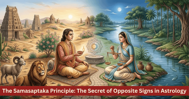 Samasaptaka Principle: Secret of Opposite Signs