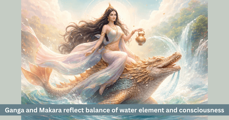 Ganga and Makara Meaning | Symbolism of Consciousness and Elements