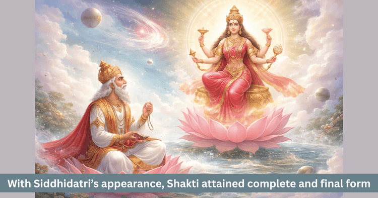 Brahma and Siddhidatri: The Moment to Propel Creation