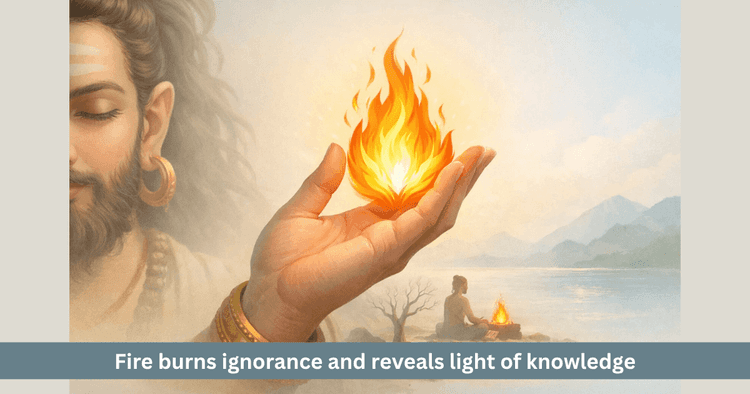 Meaning of Flame in Dakshinamurti Hand Symbol of Knowledge