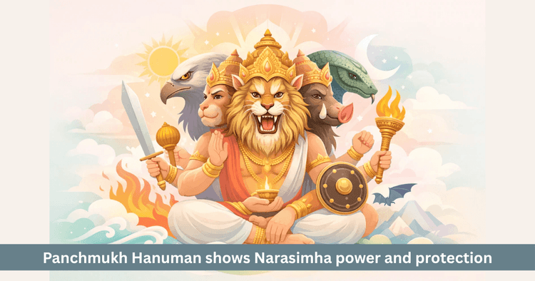 Narasimha in Panchmukhi Hanuman Meaning