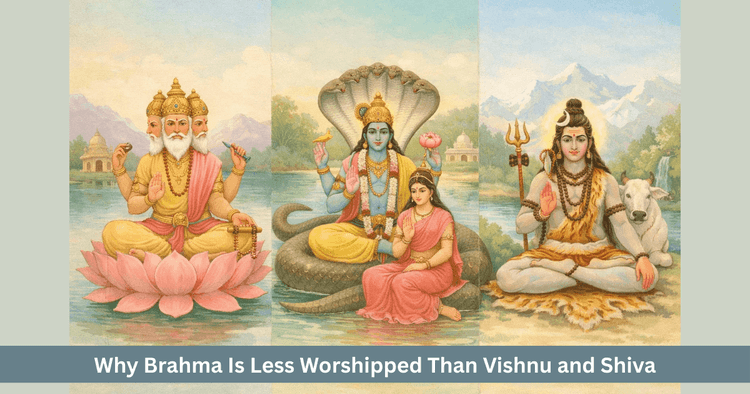 Why Brahma Receives Less Worship Than Vishnu and Shiva: A Cosmic Paradox