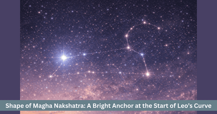 Magha Nakshatra Sky Shape in Leo Bright Anchor Star Identification