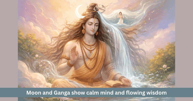 Moon and Ganga Symbolism in Dakshinamurti Shiva