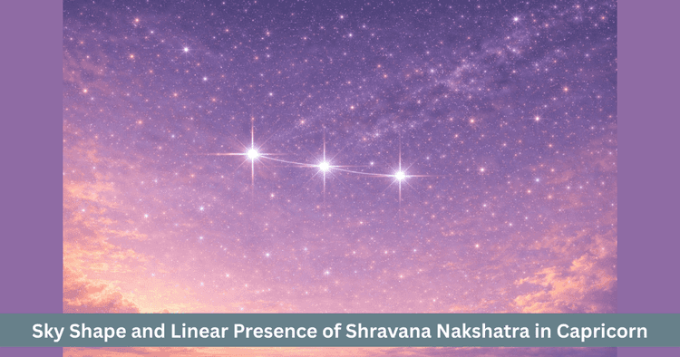 Shravana Nakshatra: Linear View in Capricorn
