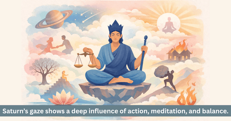 Shani’s Gaze Explained: Karma, Meditation and Spiritual Balance