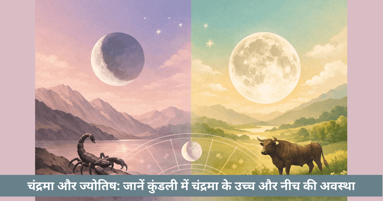 चंद्रमा उच्च नीच प्रभाव ज्योतिष कुंडली