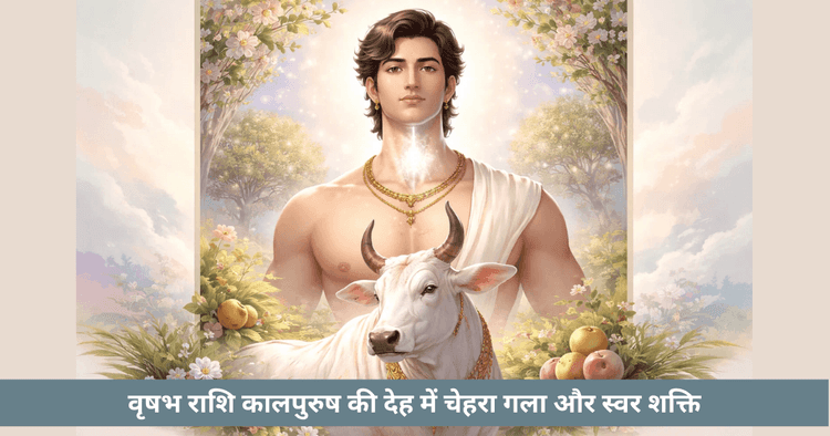 कालपुरुष में वृषभ – चेहरा, गला और पोषण