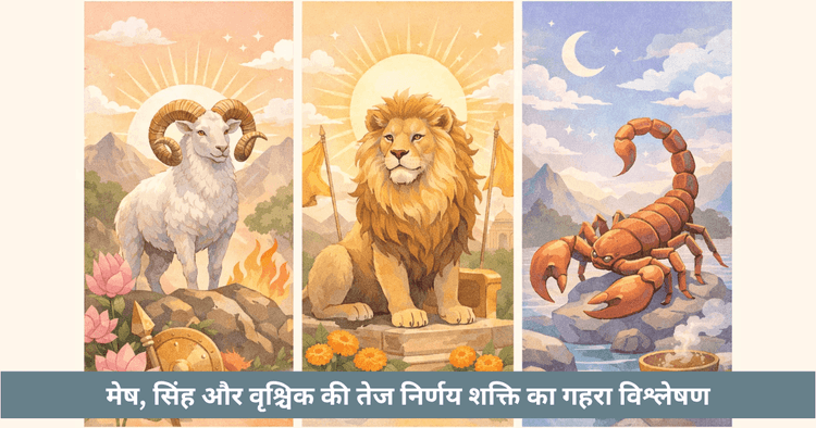 वैदिक ज्योतिष में मेष, सिंह और वृश्चिक की निर्णय शक्ति का विश्लेषण