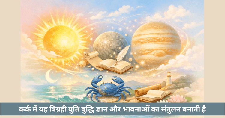 कर्क में सूर्य, बुध और बृहस्पति त्रिगुण संयोग: जीवन और बुद्धि