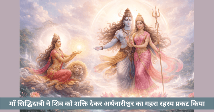 सिद्धिदात्री और शिव: शक्ति का बंटवारा और अर्द्धनारीश्वर
