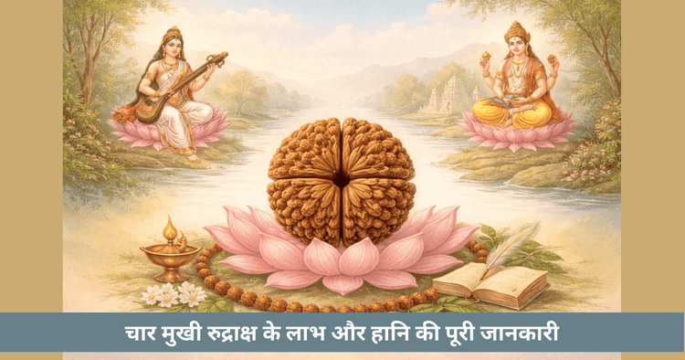 चार मुखी रुद्राक्ष फायदे नुकसान और विधि