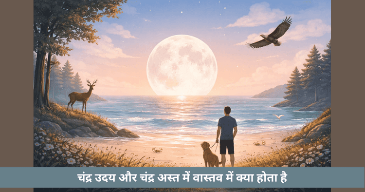 चंद्र उदय अस्त महत्व कारण प्रभाव
