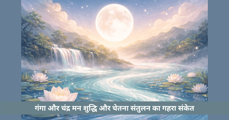 गंगा और चंद्रमा का आध्यात्मिक संबंध: मन और चेतना का विश्लेषण
