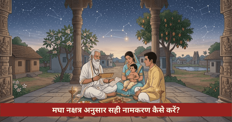 मघा नक्षत्र नामकरण विधि और नामाक्षर नियम