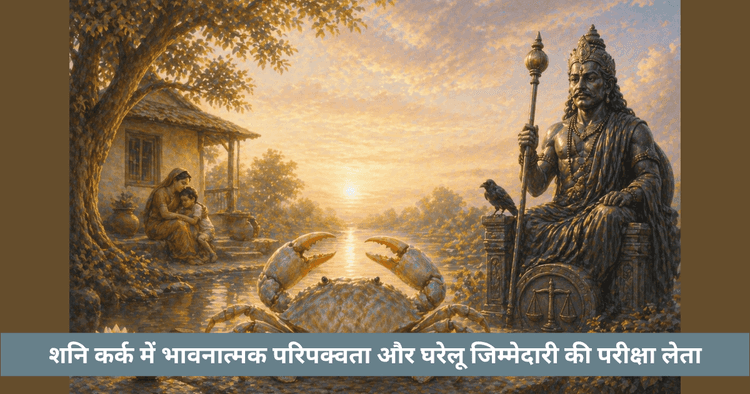 कर्क राशि में शनि गोचर 2026: भावनात्मक विकास, पारिवारिक जिम्मेदारियाँ और आंतरिक शक्ति
