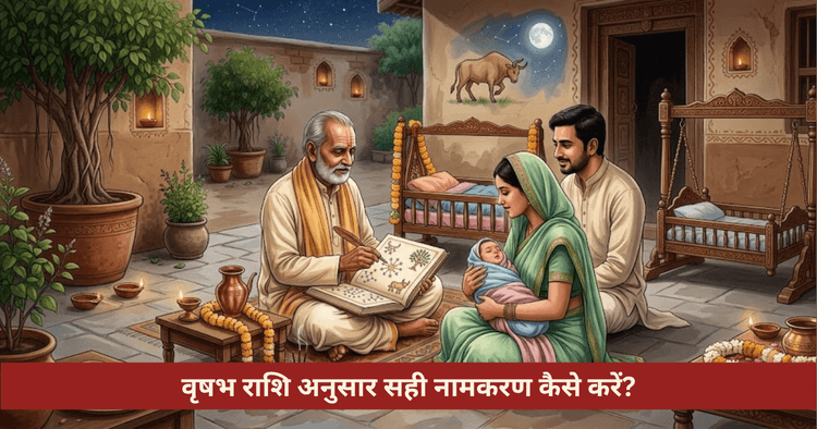 वृषभ राशि नामकरण विधि और नामाक्षर नियम