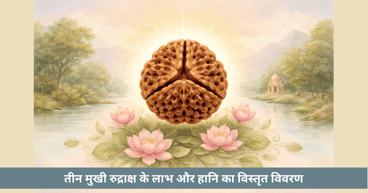 तीन मुखी रुद्राक्ष फायदे नुकसान और विधि