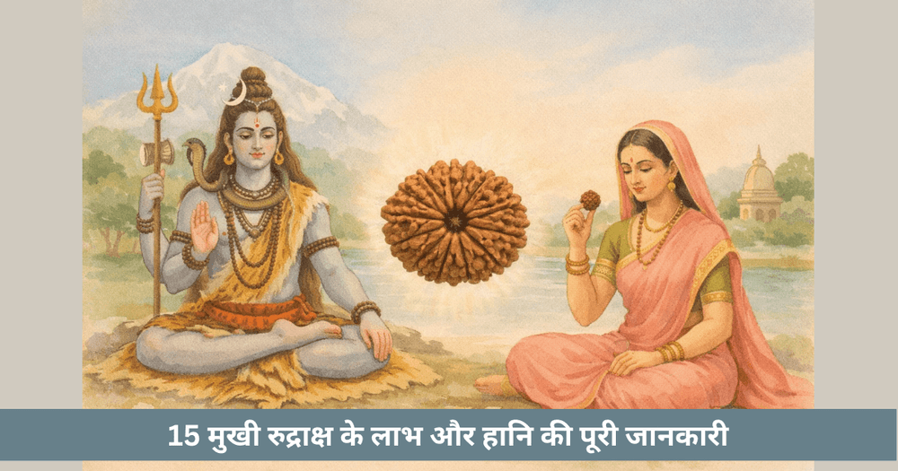 15 मुखी रुद्राक्ष लाभ, महत्व और सावधानियाँ