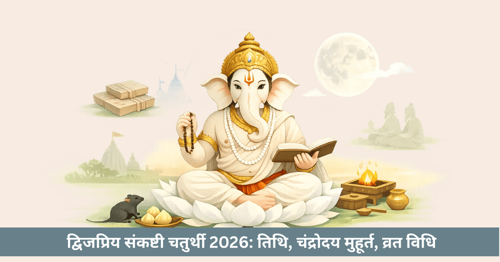 द्विजप्रिय संकष्टी चतुर्थी 2026 तिथि, चतुर्थी तिथि, चंद्र उदय समय और गणेश व्रत विधि