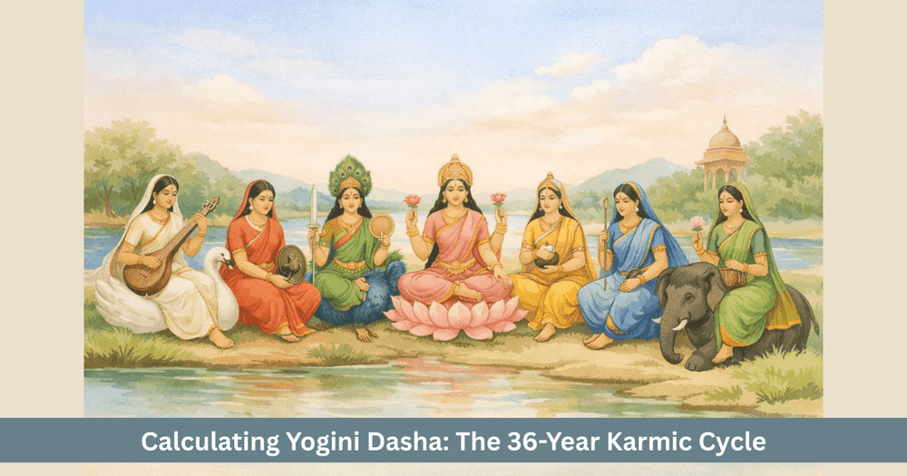Yogini Dasha Calculation 36 Year Cycle Dhanya Bhramari Ulka Siddha