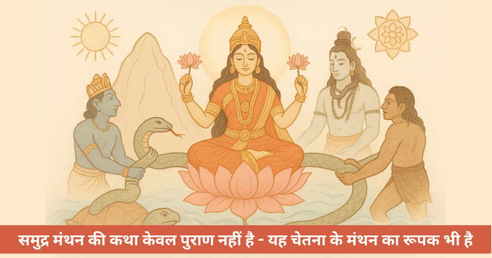 समुद्र मंथन में माँ लक्ष्मी 