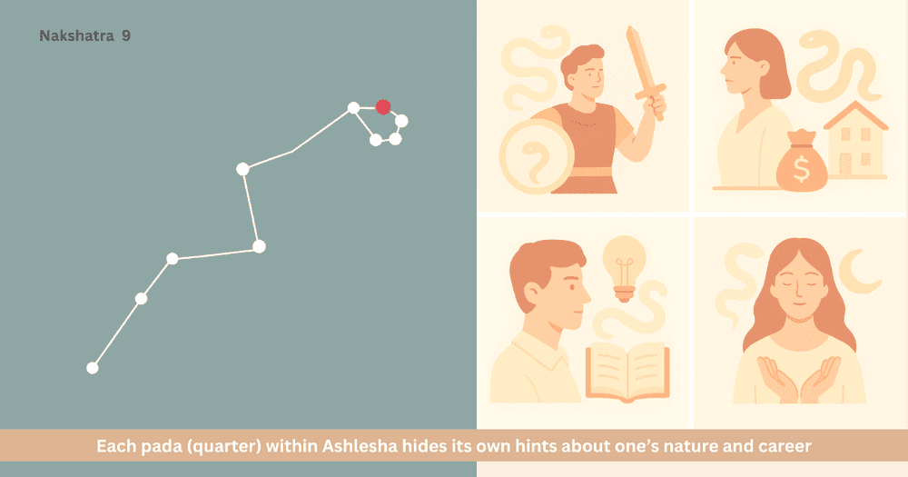 Ashlesha Nakshatra Four Padas - Hidden Clues for Personality and Career