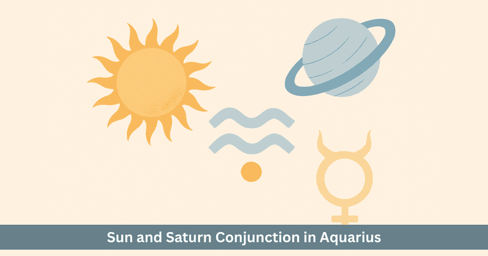 Sun Saturn Conjunction 2025: Karmic Test, Leadership and Discipline in Aquarius.