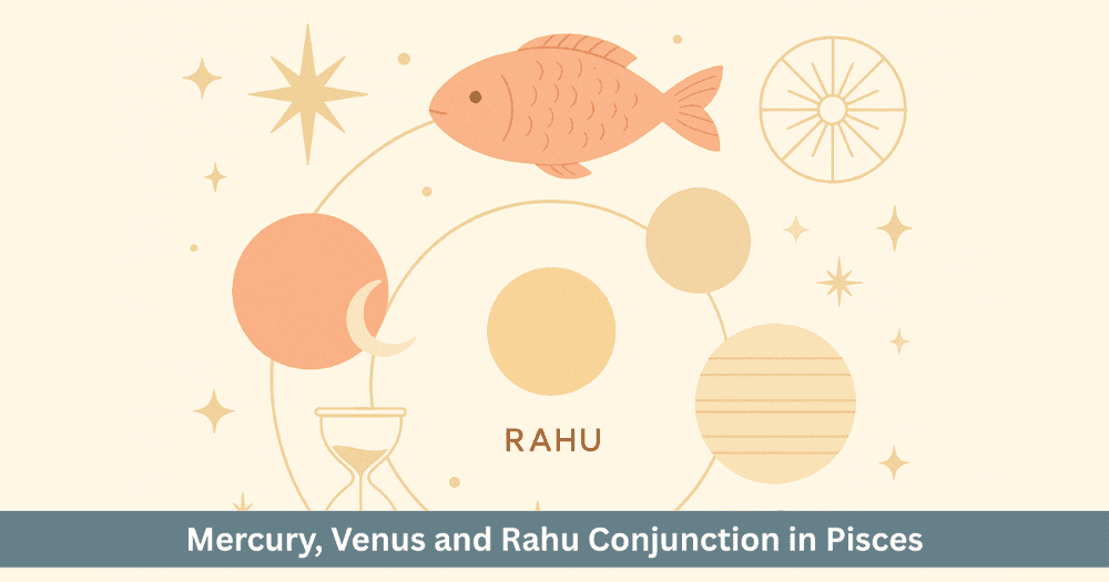 Mercury Venus Rahu Conjunction 2025: Creativity, Illusion and Neech Bhang Rajyoga in Pisces.