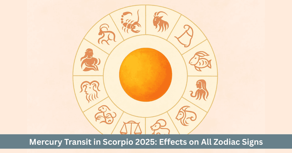 Mercury transit in Scorpio 2025  zodiac-wise effects and remedies
