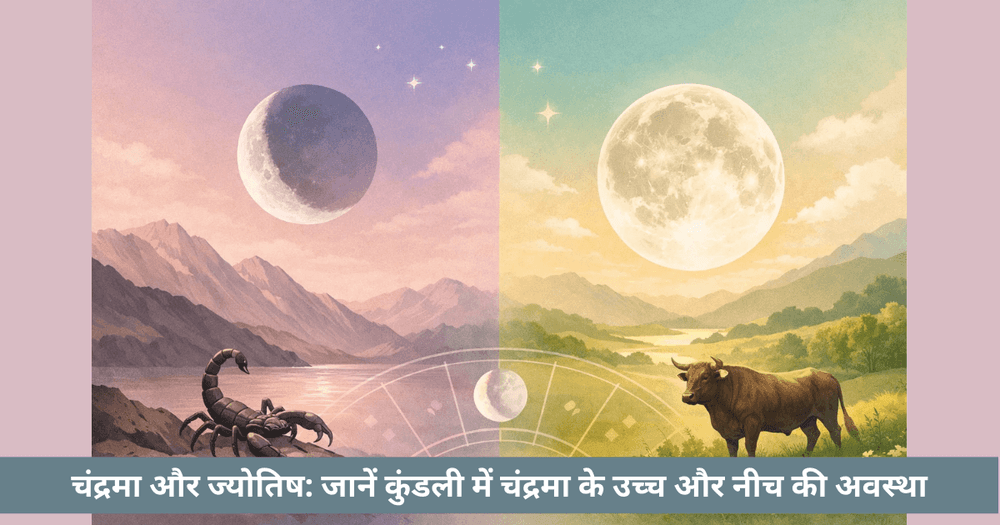 चंद्रमा उच्च नीच प्रभाव ज्योतिष कुंडली