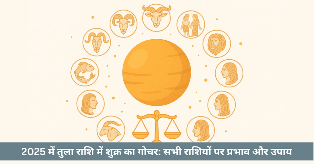 2025 में तुला राशि में शुक्र का गोचर: प्रभाव और उपाय