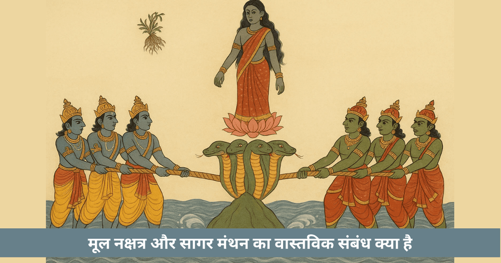 मूल नक्षत्र, सागर-मंथन और निरृति देवी के प्रतीक