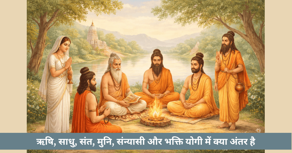 ऋषि साधु संत मुनि संन्यासी भक्ति योगी में फर्क