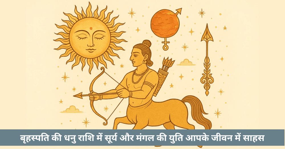 सूर्य मंगल युति 2025-2026: धनु में साहस और उच्च ज्ञान का विस्तार।