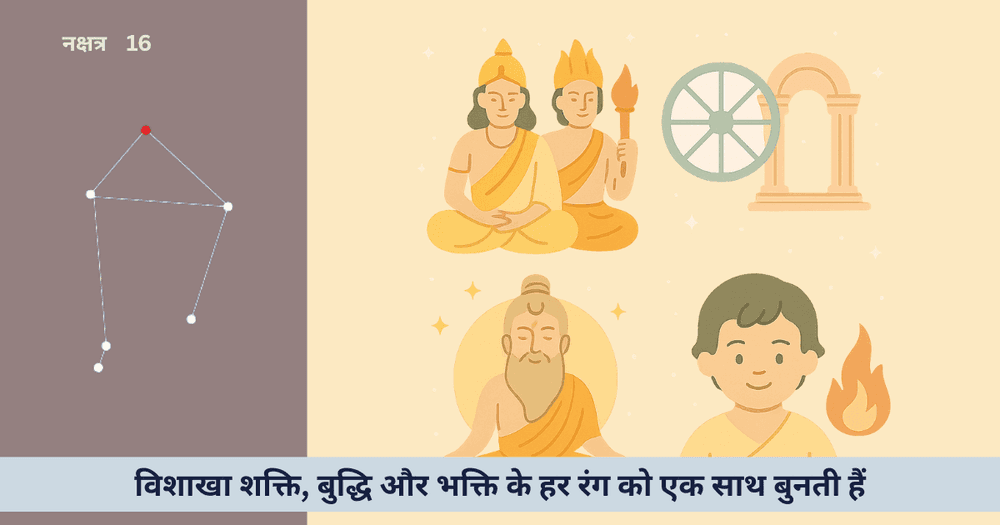विशाखा नक्षत्र: बुद्धि, उद्देश्य, नेतृत्व, भक्ति व सतत आत्म-विकास का संयोग