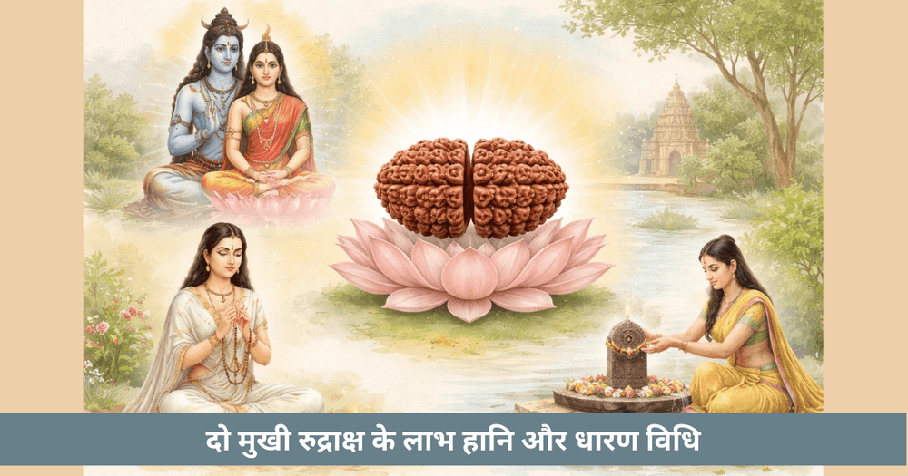दो मुखी रुद्राक्ष लाभ नुकसान और विधि