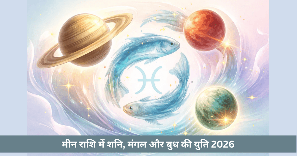 2026 मीन शनि-मंगल-बुध संयोग: मानसिक रणनीति और दबाव