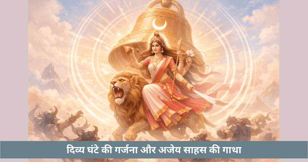 माँ चंद्रघंटा की कहानी: दिव्य घंटे की गूँज और असुरों का नाश