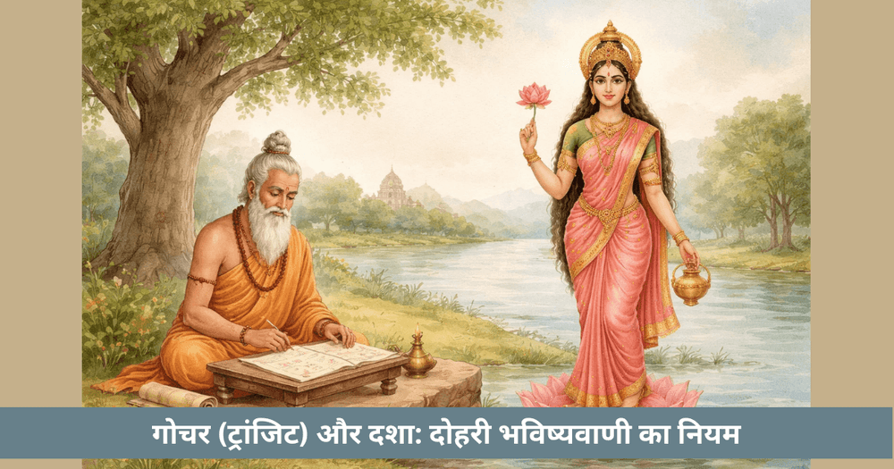 गोचर और दशा दोहरी भविष्यवाणी का नियम और व्यावहारिक उदाहरण