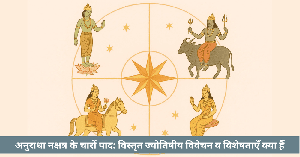 अनुराधा नक्षत्र के चार पाद व ज्योतिषीय संकेत