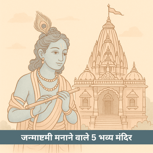 किन प्रसिद्ध भारतीय मंदिरों में कृष्ण जन्माष्टमी का उत्सव सबसे भव्य रूप में मनाया जाता है?