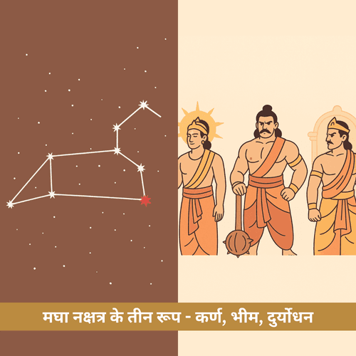 मघा नक्षत्र के तीन रूप - कर्ण, भीम और दुर्योधन