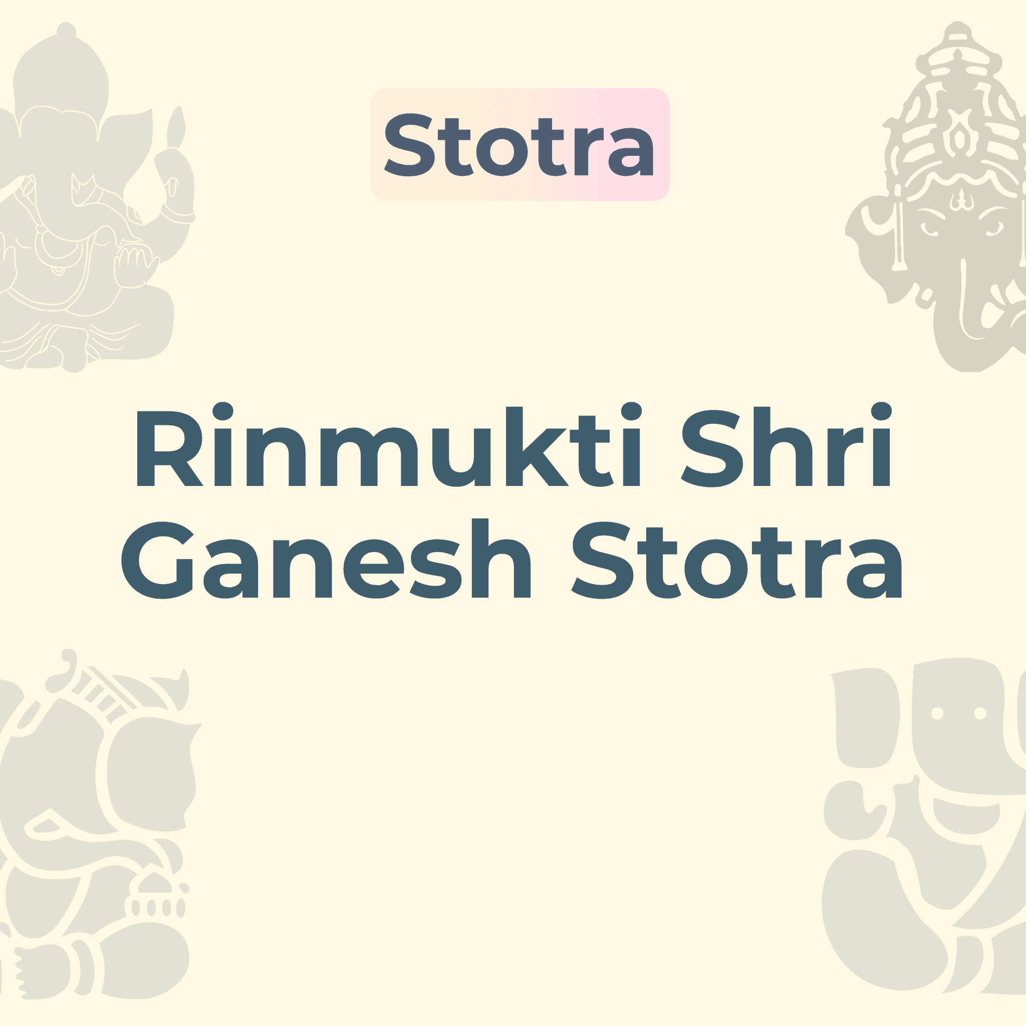 Shri Ganesh Rinamukti Stotra will free you from debt