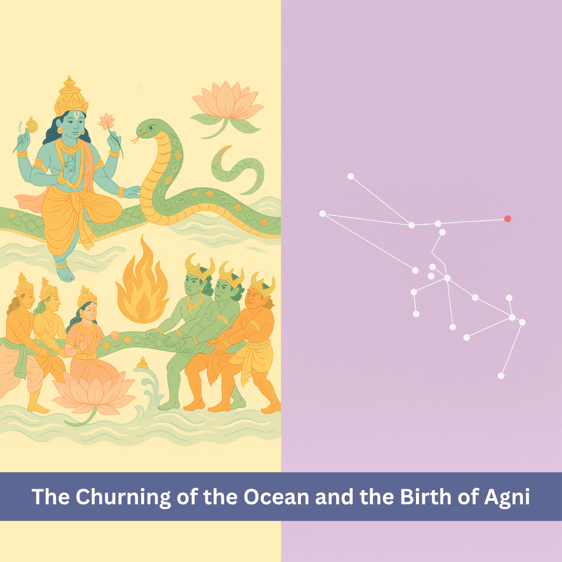 The Churning of the Ocean and the Birth of Agni: Emergence of the Divine Flame