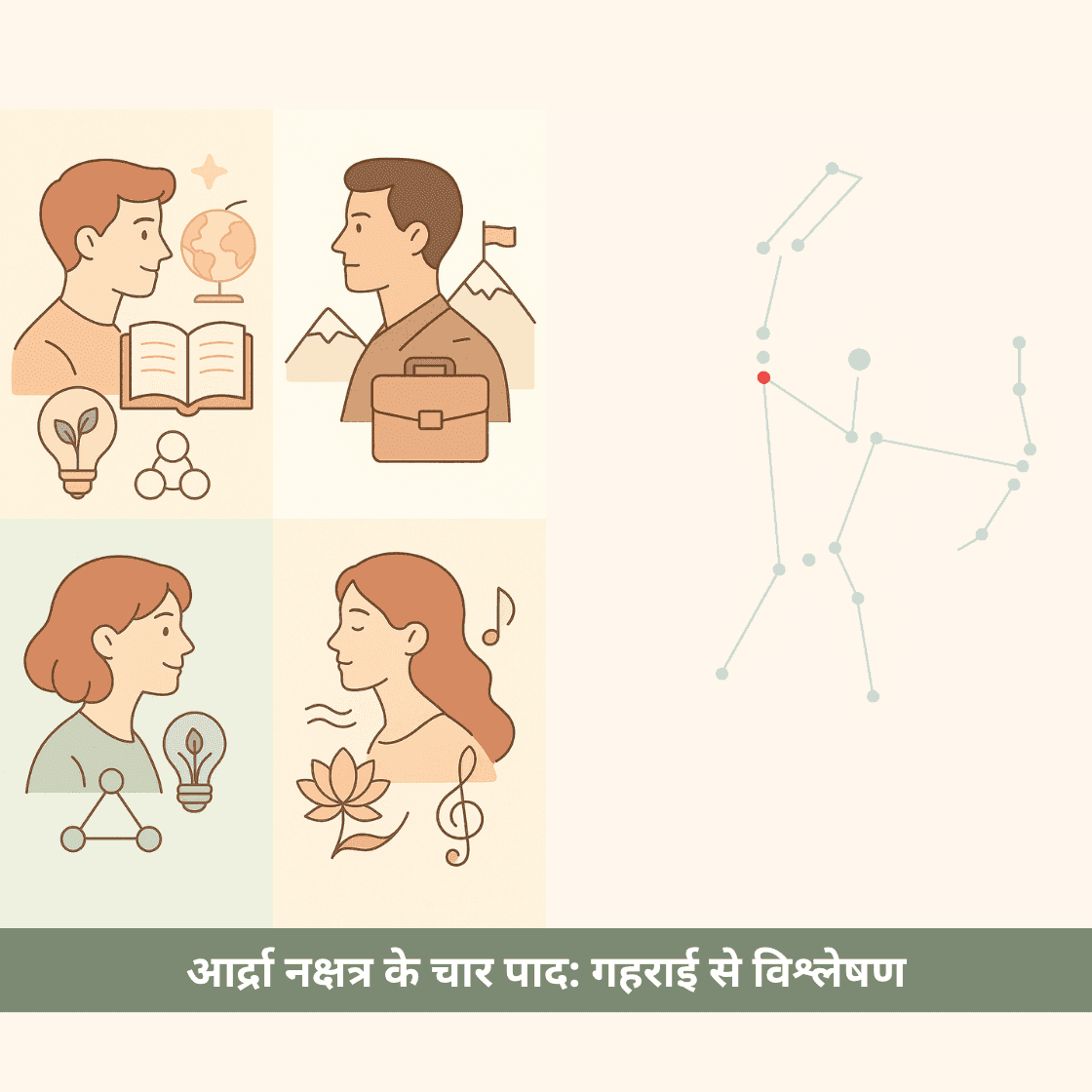 आर्द्रा नक्षत्र के चार पाद: गहराई से विश्लेषण