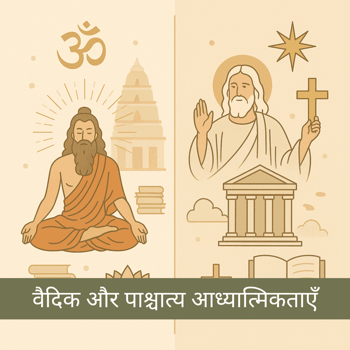 वैदिक और पाश्चात्य आध्यात्मिकता में अंतर: एक तुलनात्मक दृष्टिकोण