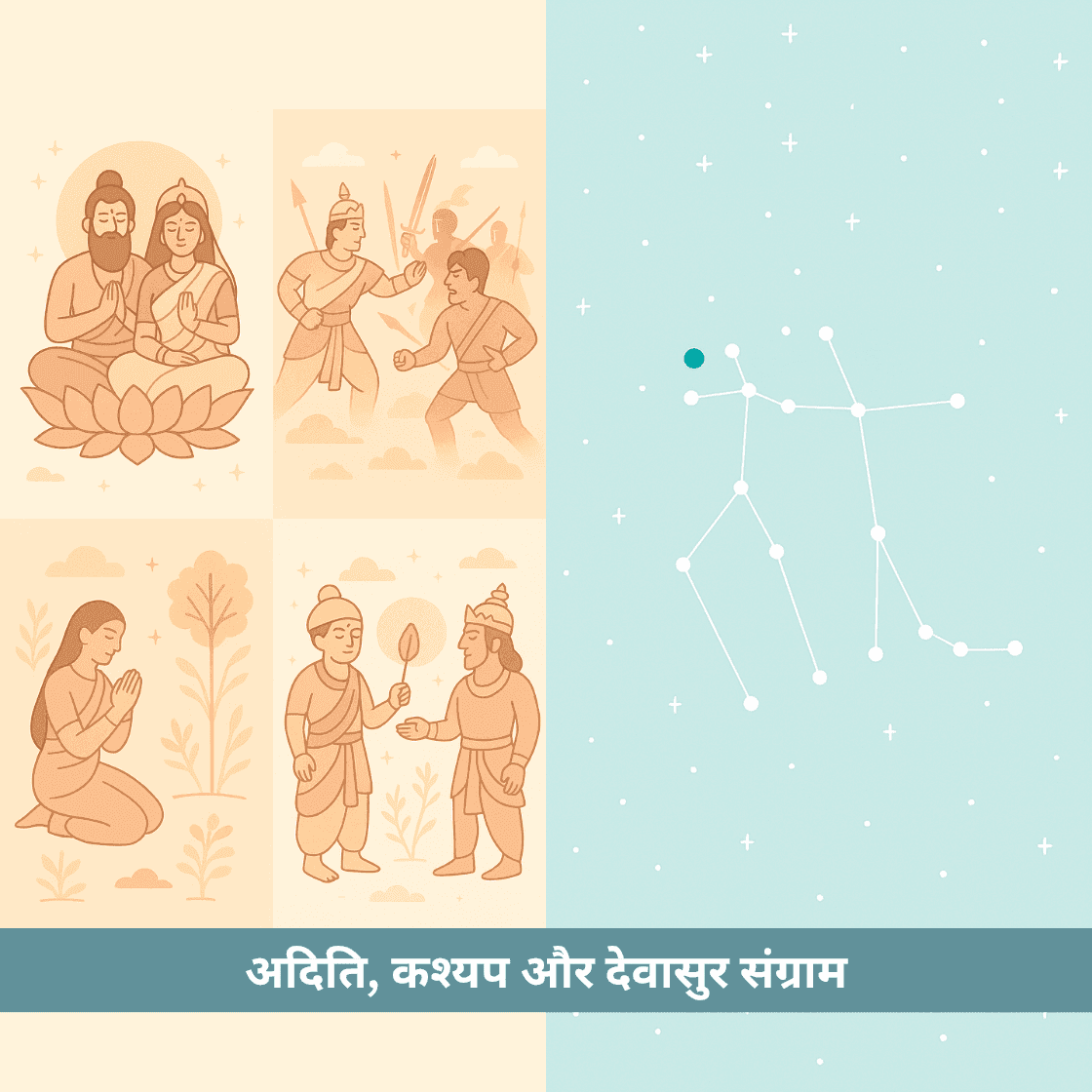 अदिति, कश्यप और देवासुर संग्राम: धर्म, तपस्या और वामन अवतार की पौराणिक कथा